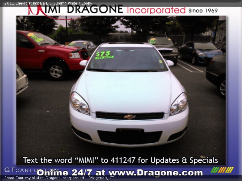 Summit White / Ebony 2011 Chevrolet Impala LT