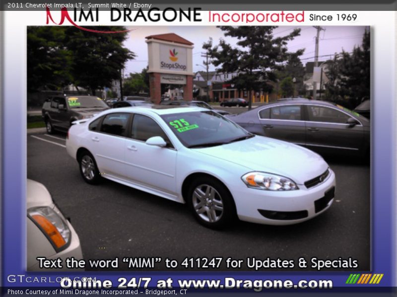 Summit White / Ebony 2011 Chevrolet Impala LT