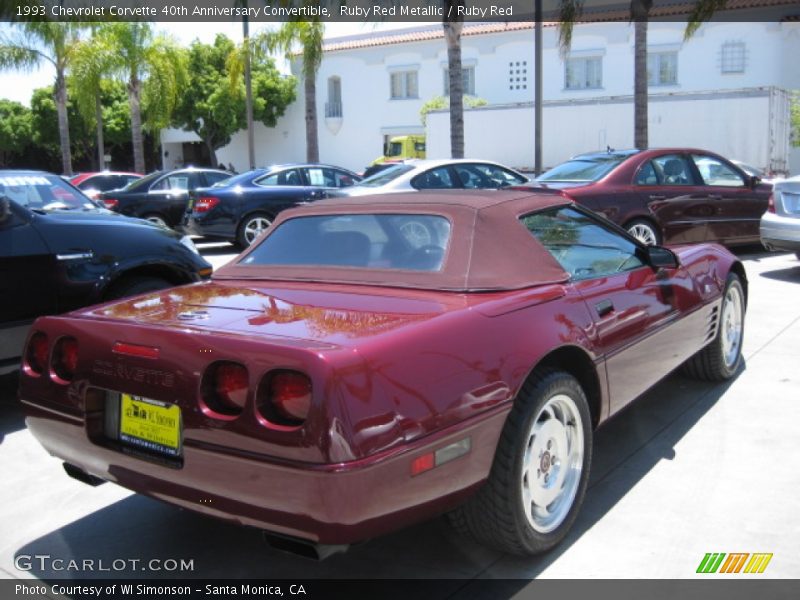 Ruby Red Metallic / Ruby Red 1993 Chevrolet Corvette 40th Anniversary Convertible