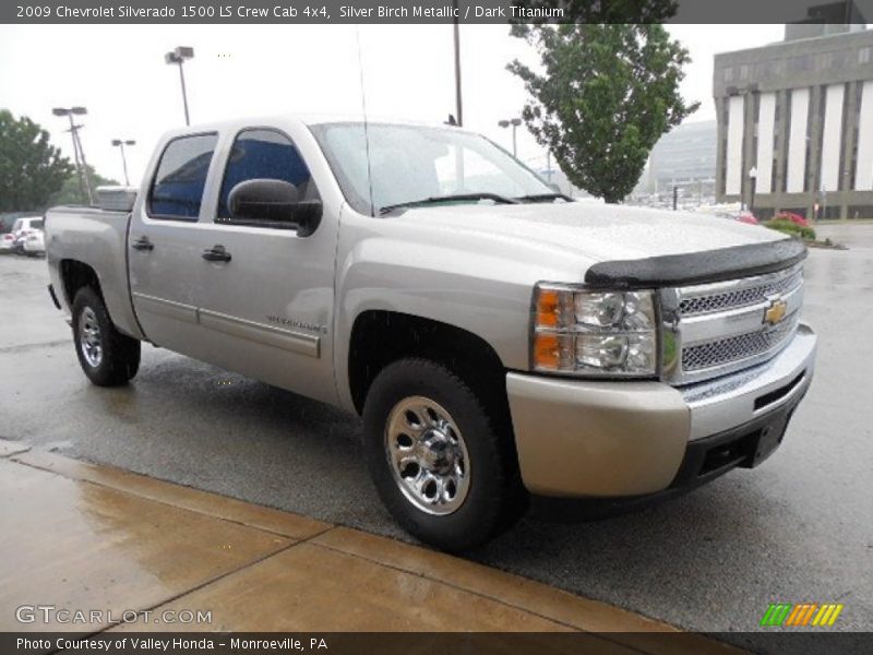 Silver Birch Metallic / Dark Titanium 2009 Chevrolet Silverado 1500 LS Crew Cab 4x4