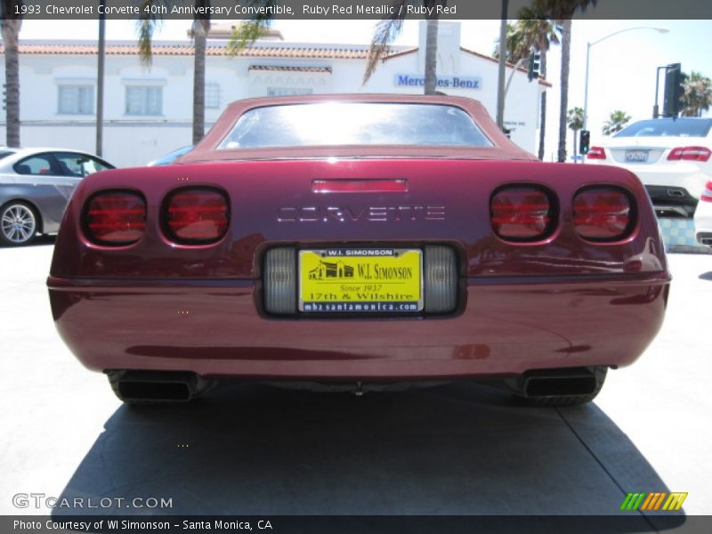 Ruby Red Metallic / Ruby Red 1993 Chevrolet Corvette 40th Anniversary Convertible