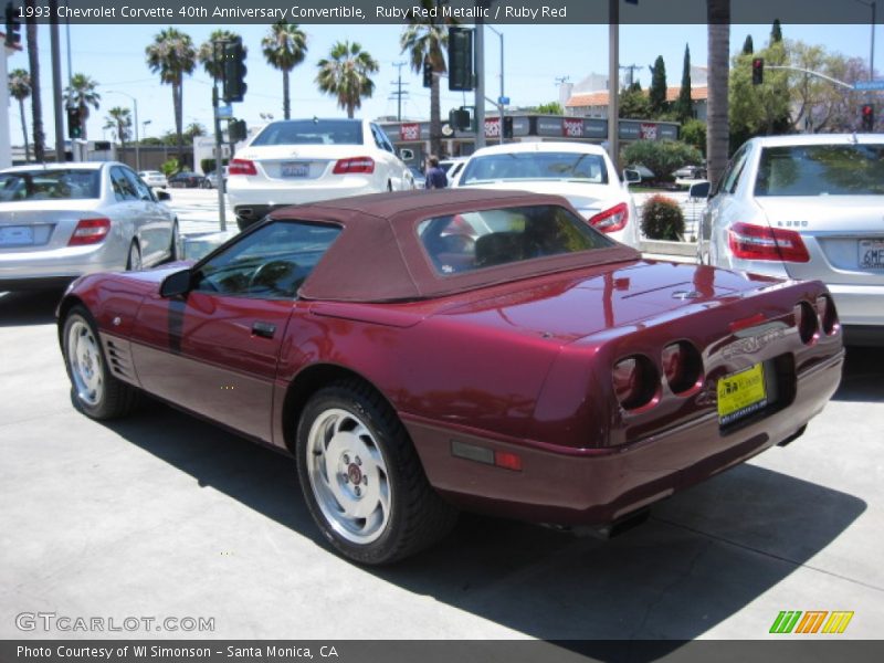 Ruby Red Metallic / Ruby Red 1993 Chevrolet Corvette 40th Anniversary Convertible