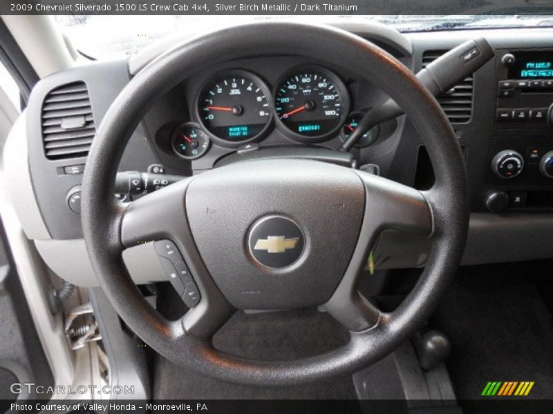 Silver Birch Metallic / Dark Titanium 2009 Chevrolet Silverado 1500 LS Crew Cab 4x4