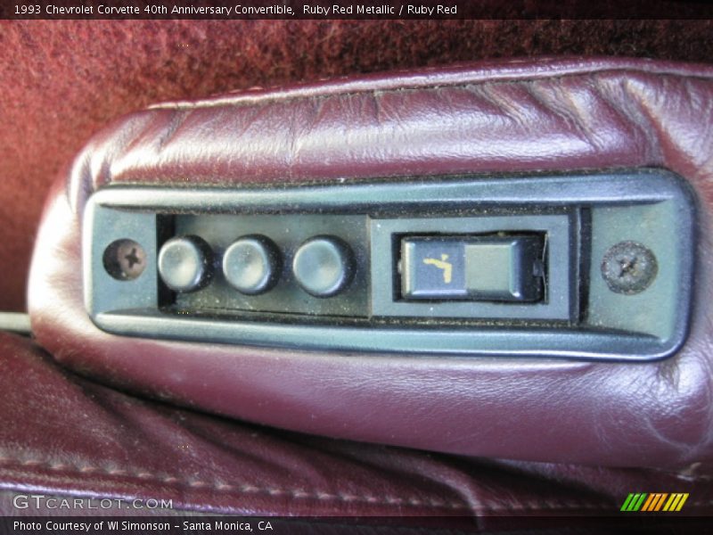 Controls of 1993 Corvette 40th Anniversary Convertible