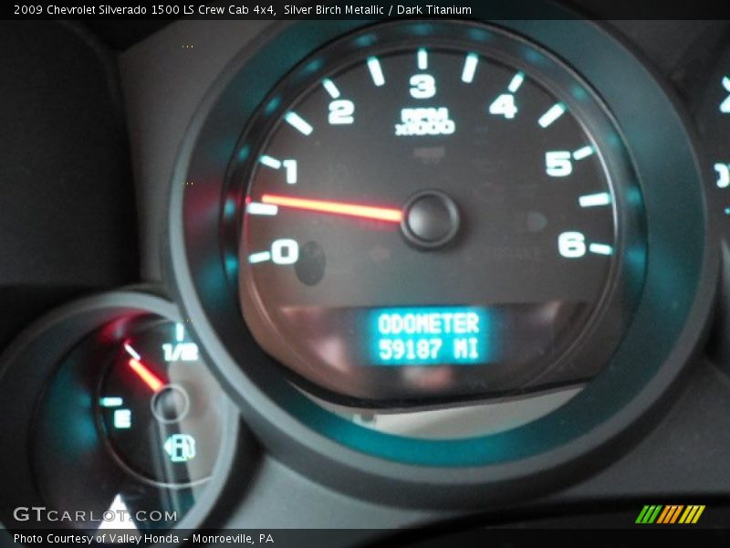 Silver Birch Metallic / Dark Titanium 2009 Chevrolet Silverado 1500 LS Crew Cab 4x4