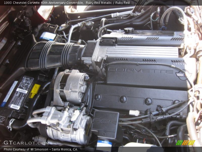  1993 Corvette 40th Anniversary Convertible Engine - 5.7 Liter OHV 16-Valve LT1 V8