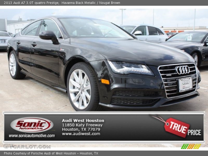 Havanna Black Metallic / Nougat Brown 2013 Audi A7 3.0T quattro Prestige