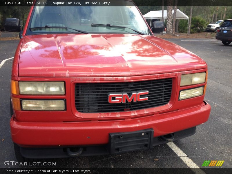 Fire Red / Gray 1994 GMC Sierra 1500 SLE Regular Cab 4x4