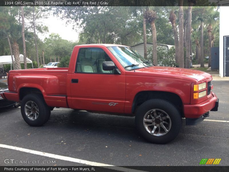 Fire Red / Gray 1994 GMC Sierra 1500 SLE Regular Cab 4x4