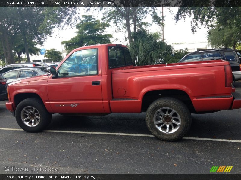 Fire Red / Gray 1994 GMC Sierra 1500 SLE Regular Cab 4x4
