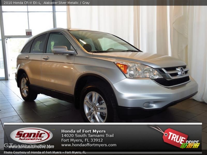 Alabaster Silver Metallic / Gray 2010 Honda CR-V EX-L
