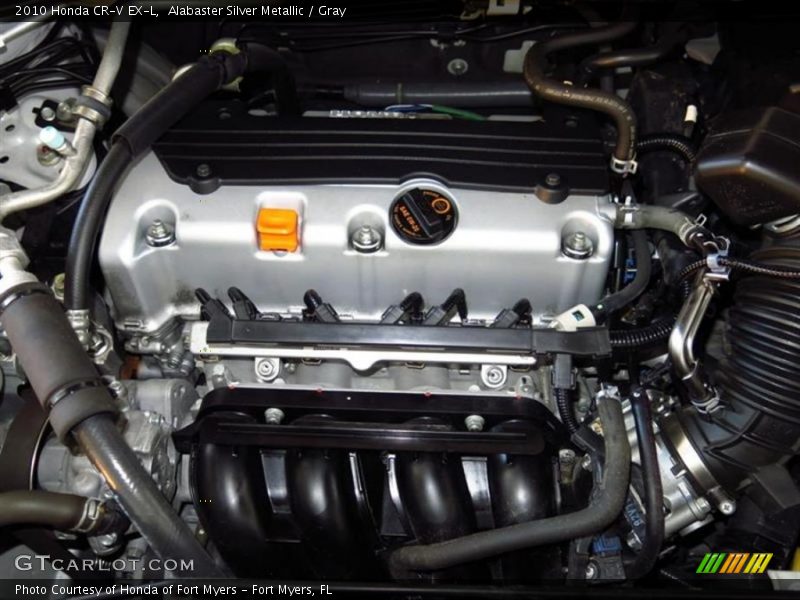 Alabaster Silver Metallic / Gray 2010 Honda CR-V EX-L