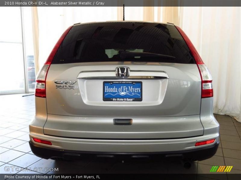 Alabaster Silver Metallic / Gray 2010 Honda CR-V EX-L