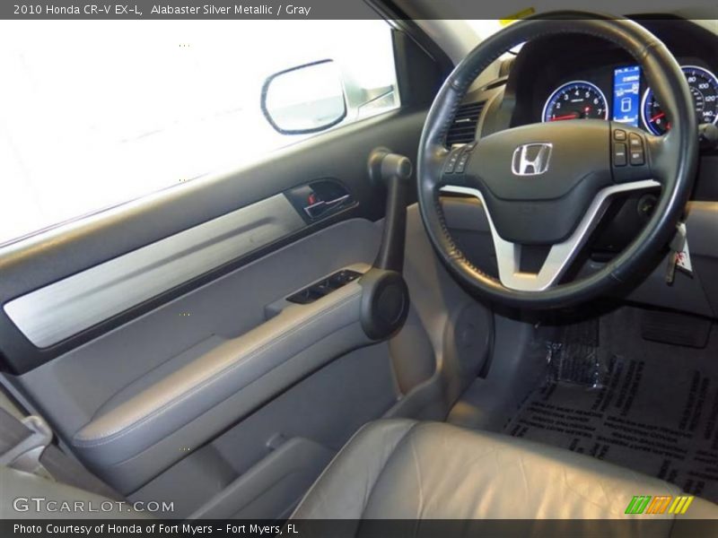 Alabaster Silver Metallic / Gray 2010 Honda CR-V EX-L