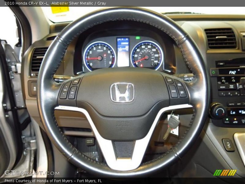 Alabaster Silver Metallic / Gray 2010 Honda CR-V EX-L
