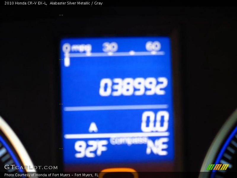 Alabaster Silver Metallic / Gray 2010 Honda CR-V EX-L