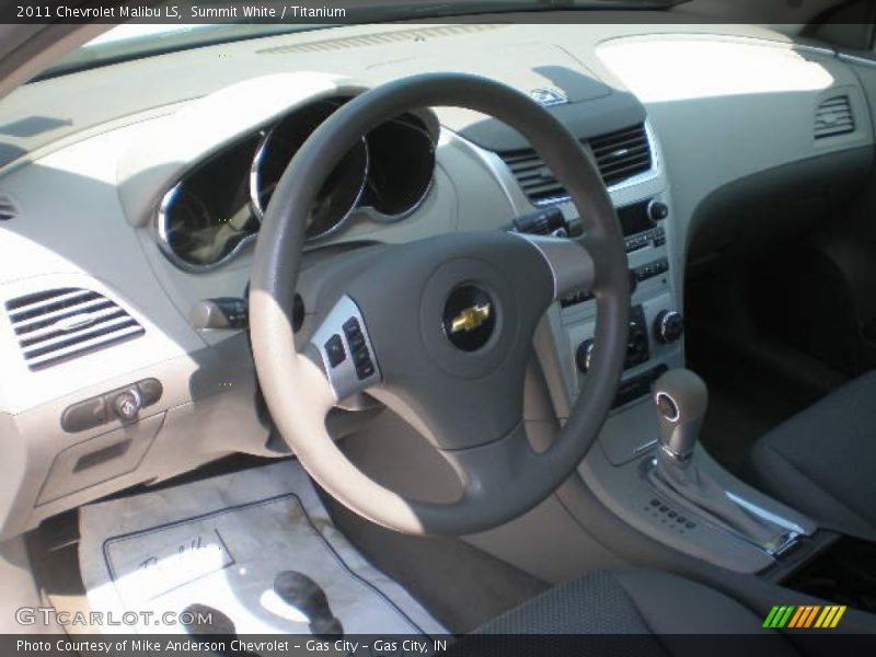 Summit White / Titanium 2011 Chevrolet Malibu LS