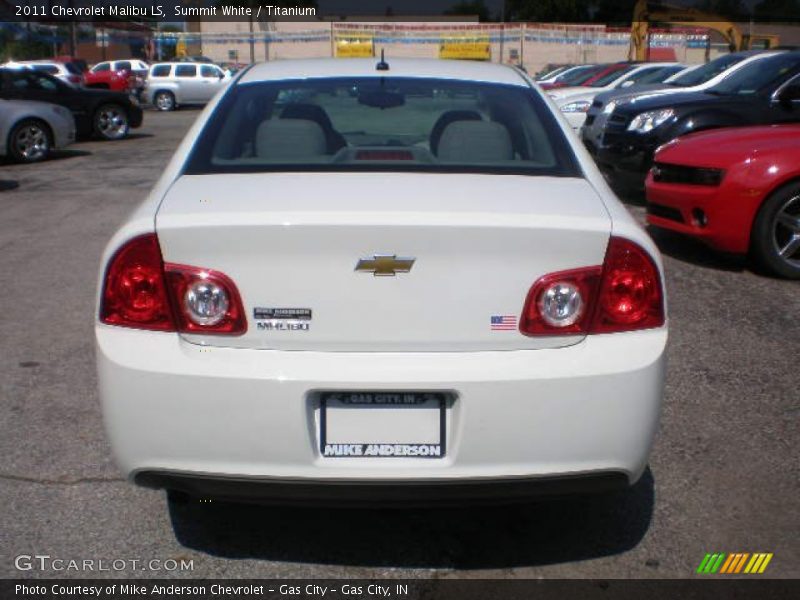 Summit White / Titanium 2011 Chevrolet Malibu LS