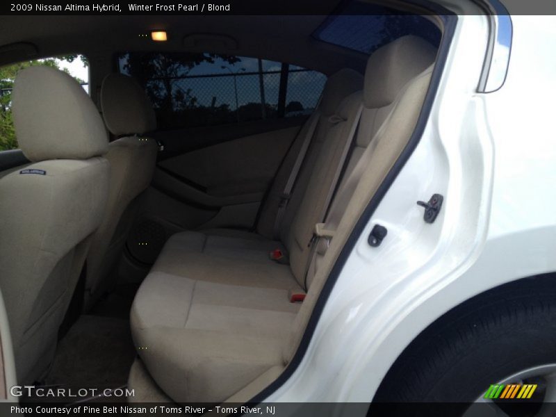 Winter Frost Pearl / Blond 2009 Nissan Altima Hybrid