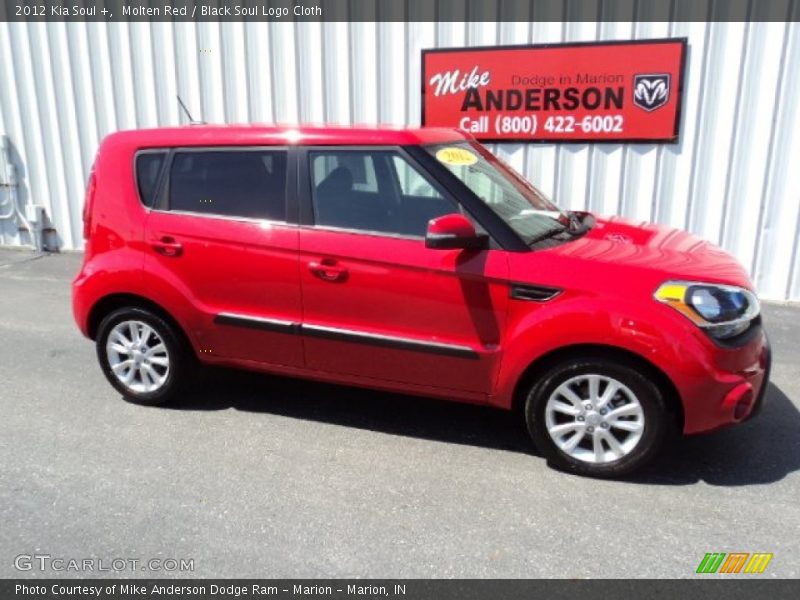 Molten Red / Black Soul Logo Cloth 2012 Kia Soul +