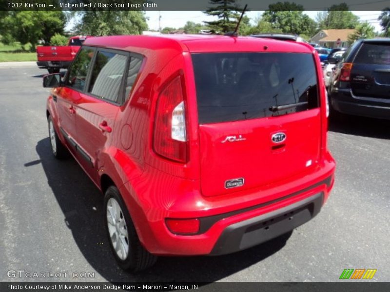 Molten Red / Black Soul Logo Cloth 2012 Kia Soul +