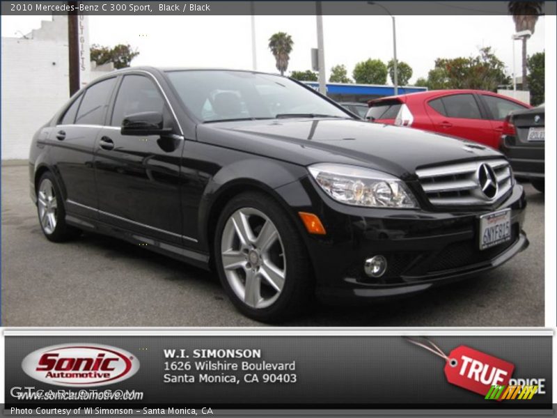 Black / Black 2010 Mercedes-Benz C 300 Sport