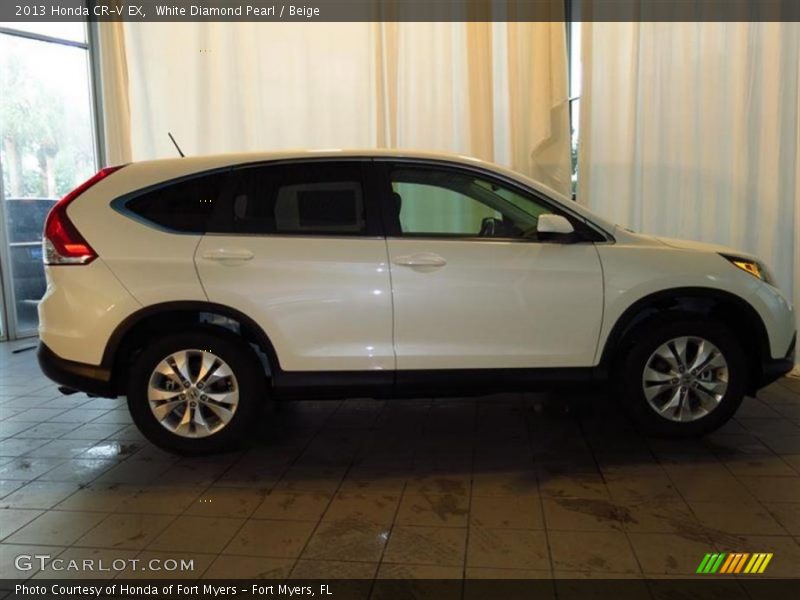 White Diamond Pearl / Beige 2013 Honda CR-V EX