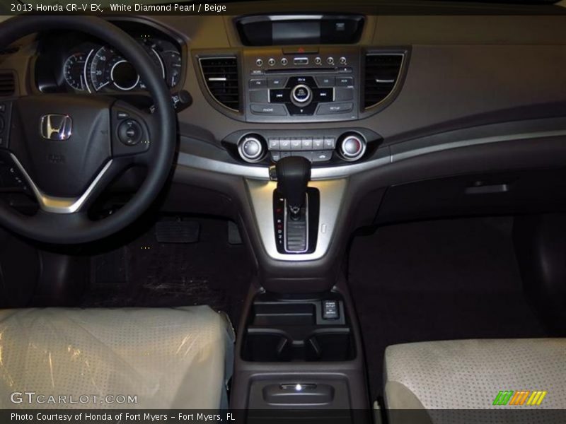 White Diamond Pearl / Beige 2013 Honda CR-V EX