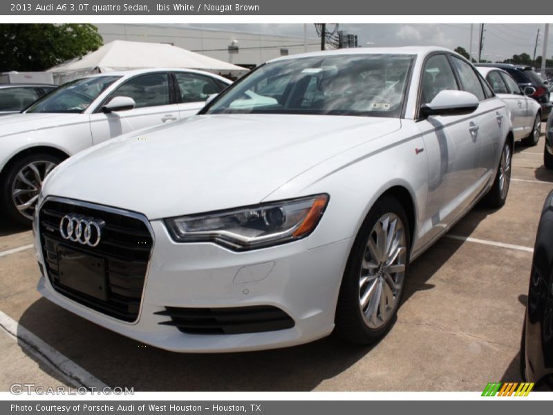 Ibis White / Nougat Brown 2013 Audi A6 3.0T quattro Sedan