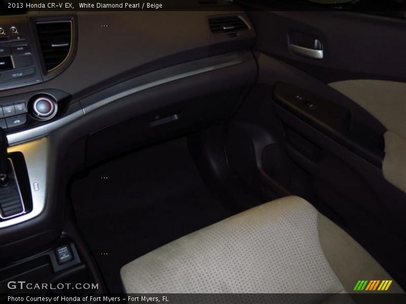 White Diamond Pearl / Beige 2013 Honda CR-V EX