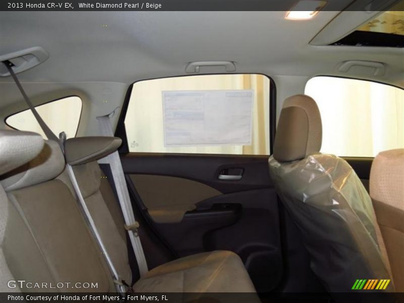 White Diamond Pearl / Beige 2013 Honda CR-V EX
