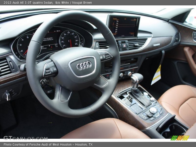 Ibis White / Nougat Brown 2013 Audi A6 3.0T quattro Sedan