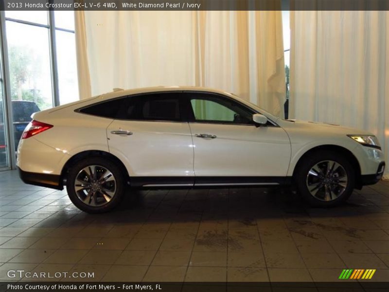 White Diamond Pearl / Ivory 2013 Honda Crosstour EX-L V-6 4WD
