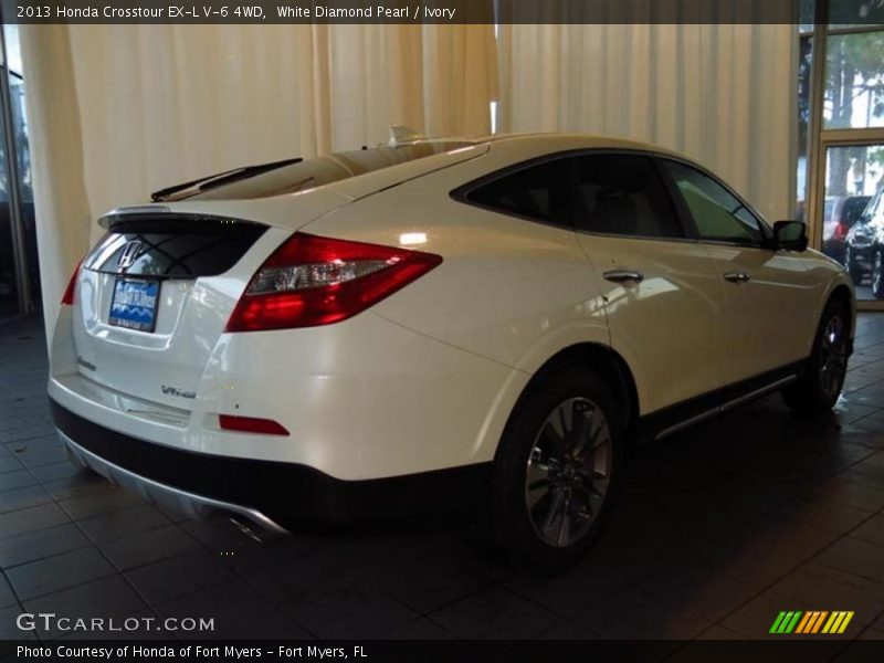 White Diamond Pearl / Ivory 2013 Honda Crosstour EX-L V-6 4WD