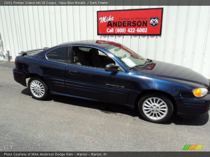 Navy Blue Metallic / Dark Pewter 2001 Pontiac Grand Am SE Coupe