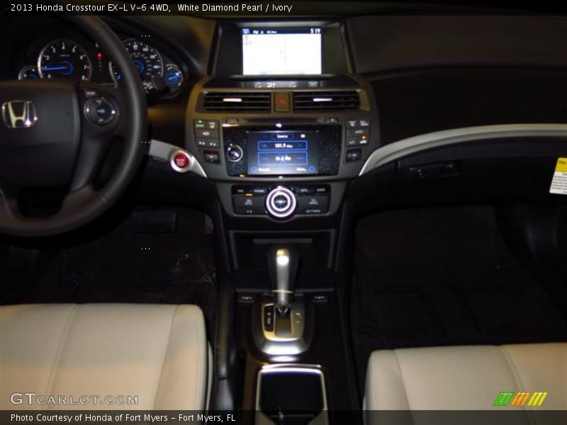 White Diamond Pearl / Ivory 2013 Honda Crosstour EX-L V-6 4WD