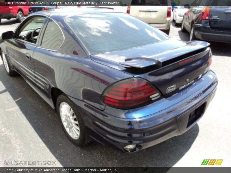 Navy Blue Metallic / Dark Pewter 2001 Pontiac Grand Am SE Coupe