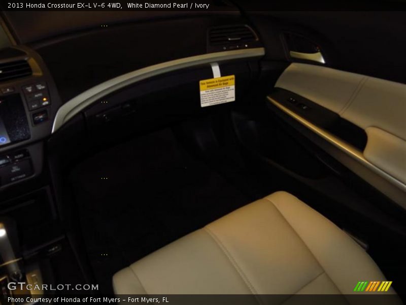 White Diamond Pearl / Ivory 2013 Honda Crosstour EX-L V-6 4WD