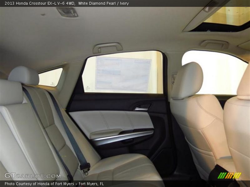 White Diamond Pearl / Ivory 2013 Honda Crosstour EX-L V-6 4WD