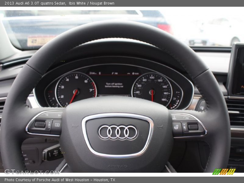 Ibis White / Nougat Brown 2013 Audi A6 3.0T quattro Sedan