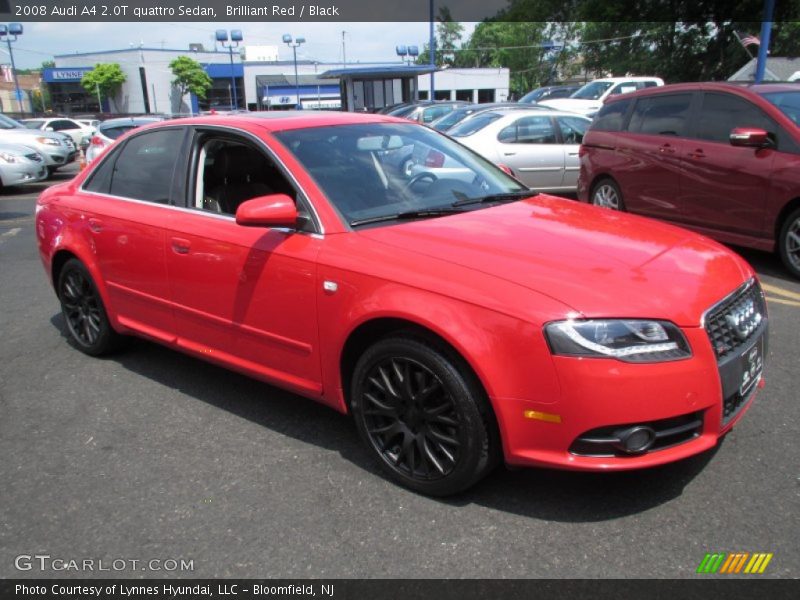 Brilliant Red / Black 2008 Audi A4 2.0T quattro Sedan