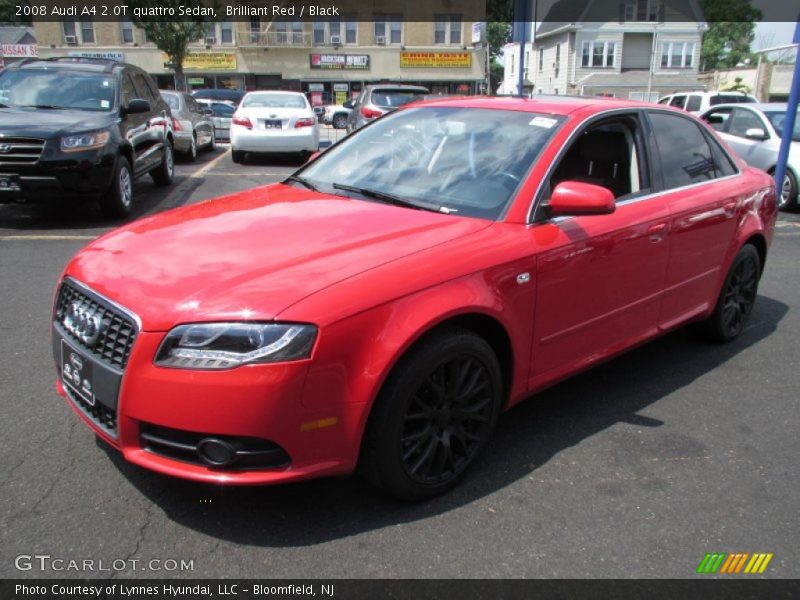 Brilliant Red / Black 2008 Audi A4 2.0T quattro Sedan