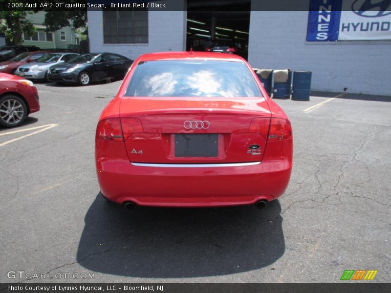 Brilliant Red / Black 2008 Audi A4 2.0T quattro Sedan
