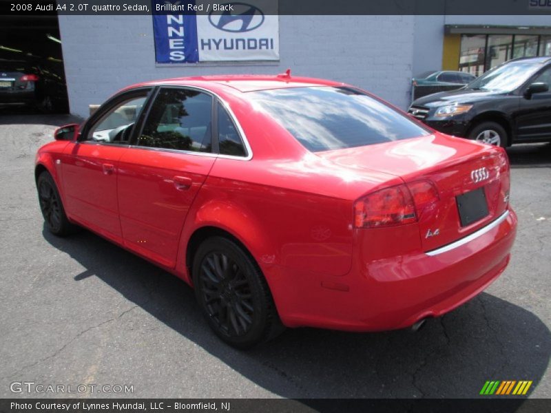 Brilliant Red / Black 2008 Audi A4 2.0T quattro Sedan