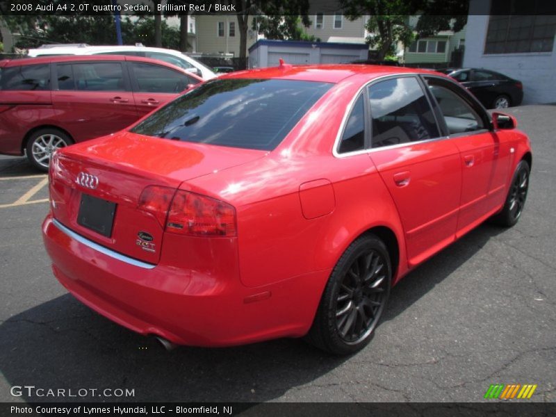 Brilliant Red / Black 2008 Audi A4 2.0T quattro Sedan