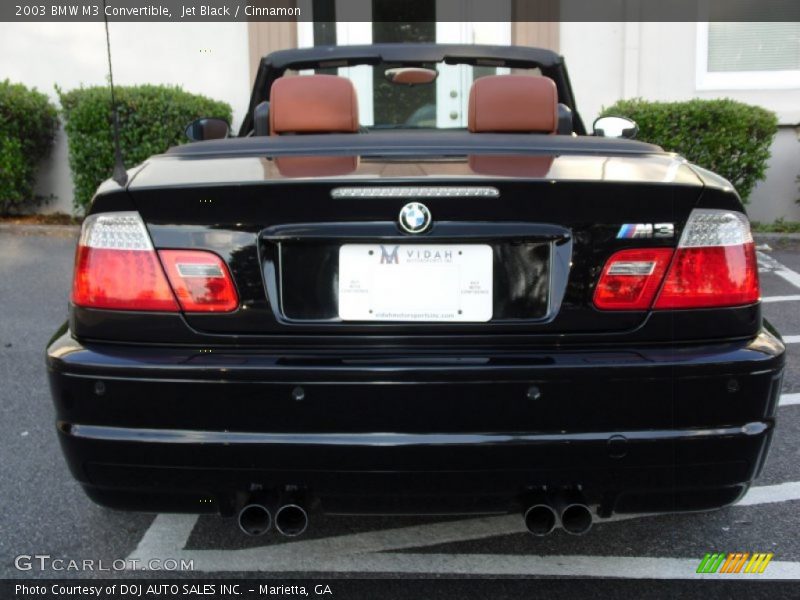 Jet Black / Cinnamon 2003 BMW M3 Convertible