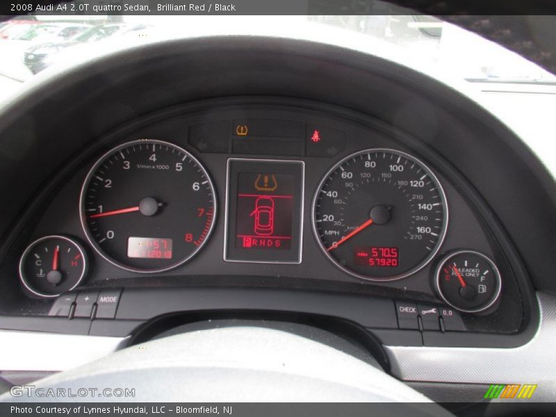 Brilliant Red / Black 2008 Audi A4 2.0T quattro Sedan