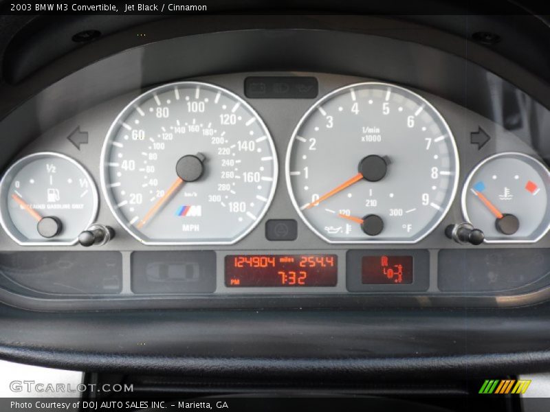 Jet Black / Cinnamon 2003 BMW M3 Convertible
