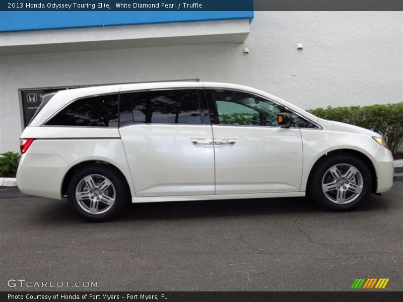 White Diamond Pearl / Truffle 2013 Honda Odyssey Touring Elite