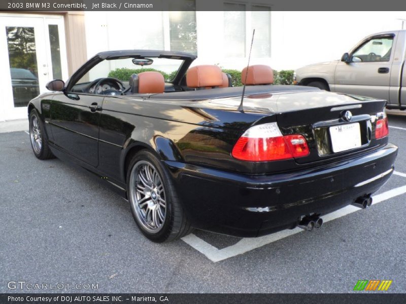 Jet Black / Cinnamon 2003 BMW M3 Convertible